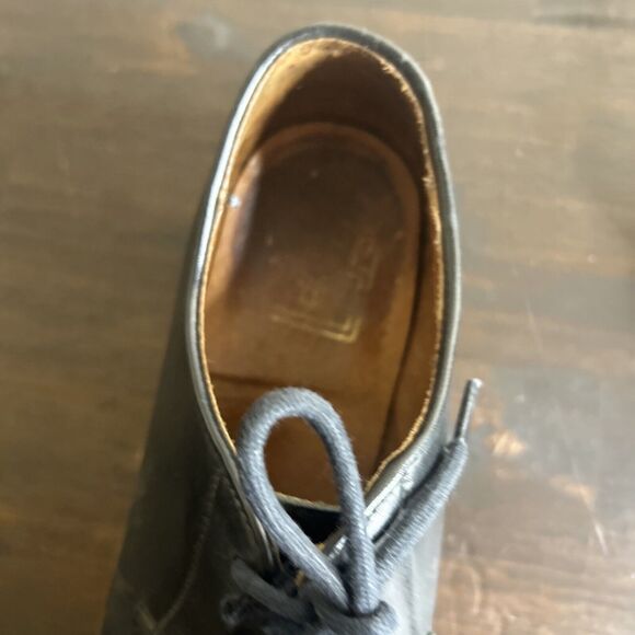 Frye Oxford Mens Black Leather Low Top Cap Toe Oxfords Shoes Lace up 8.5 - Picture 9 of 13